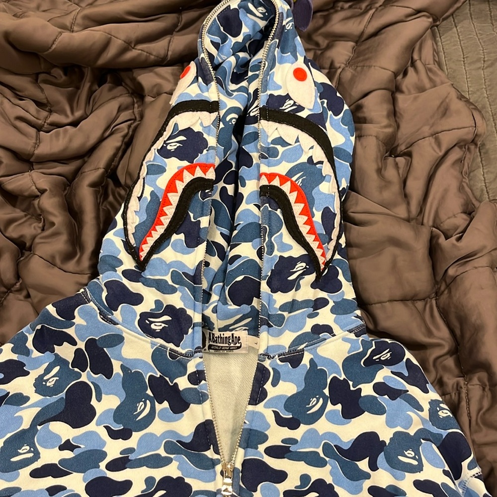 Blue bape hoodie